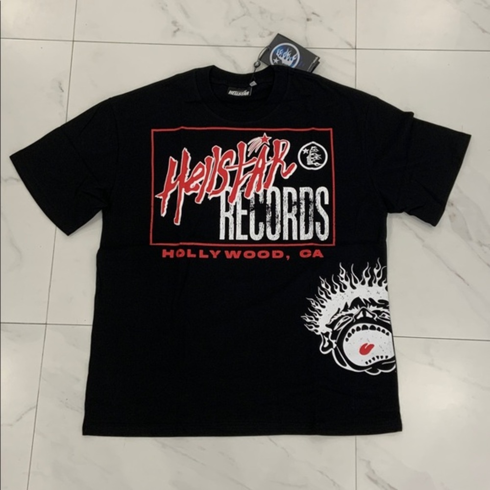 Hellstar Records Heaven Sounds Black & Red T-Shirt Mens Size Large